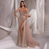 Serene Hill 2025 Arab Caramel Srapless Mermaid Long Evening Dress - Elegant Gown with Beaded for Women&