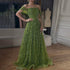Luxury Beaded Champagne Off-Shoulder Evening Dress LA72738 - SERENE HILL
