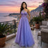 Luxury  Lilac One-Shoulder A-Line Lace Prom Dress for Women&