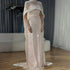 Luxury Dubai Nude Mermaid Long Cape Evening Dress LA72032P - SERENE HILL