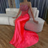 Serene Hill 2025 Arabic Fuchsia Side Split Beaded Mermaid Luxury Dubai Evening Gown for Women&