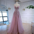 Luxury Pink Tulle A Line Prom Dress with Appliques LA73009 - SERENE HILL
