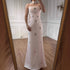 Luxury Pink Arabic Mermaid Crystal Evening Dress with Cape LA73100 - SERENE HILL