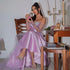 Serene Hill 2025 Arabia Purple A-Line With Gloves Luxury Beaded Evening Gown Satin Women&
