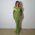 Luxury Dubai Arabic Green Mermaid Elegant One Shoulder Beaded Long Evening Dresses Gowns for Formal Occasion LA72650 - SERENE HILL