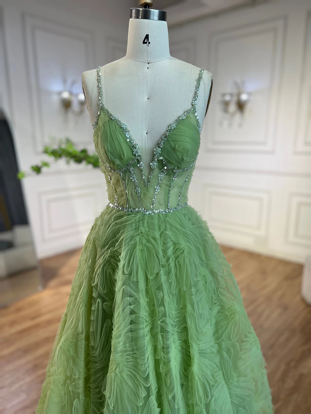 green emerald velvet dress Sage A-line Off The Shoulder Corset Dress  Lisposa