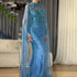 Luxury Dubai Arabic Nude Mermaid Long Evening Dresses With CapeLA71885B - SERENE HILL