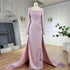 Serene Hill 2025 Arabic Pink Mermaid Elegant Beaded Satin Luxury Dubai Evening Dresses Gowns For Women Party LA72001A - SERENE HILL