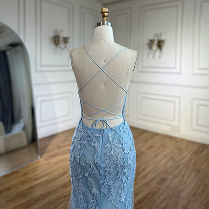 Luxury Blue Mermaid Prom Dress LA72624 - SERENE HILL