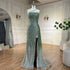 Luxury Blue One Shoulder Evening Dress with Overskirt LA72434 - SERENE HILL