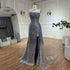 Luxury Blue One Shoulder Evening Dress with Overskirt LA72434 - SERENE HILL