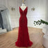 Serene Hill 2025 Blue Spaghetti Strap Luxury Dubai Evening Gowns with Feathers and Beading for Women Wedding Party LA72525 - SERENE HILL