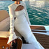 Luxury Dubai Blue Satin Mermaid Evening Dress Lace-Up Back LA72416 - SERENE HILL