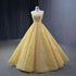 Serene Hill 2025 High End Custom Yellow Lace Beaded Luxury Bridal Dress Wedding Dress HM231017 - SERENE HILL