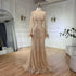 Luxury Feather Beaded Nude Mermaid Evening Dress LA72546 - SERENE HILL