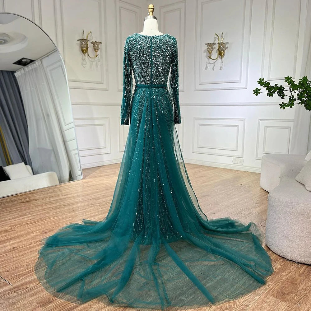Serene Hill 2025 Muslim Women Wedding Party Dubai Gowns green Overskir   SERENE HILL