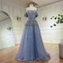 Luxury Caramel Off The Shoulder A-Line Beaded Evening Dress LA72709 - SERENE HILL
