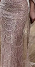 Luxury Dubai Purple One Shoulder Saudi Arabic Evening Gown with Beaded Side Overskirt Dress for Formal Occasion LA72735 - SERENE HILL