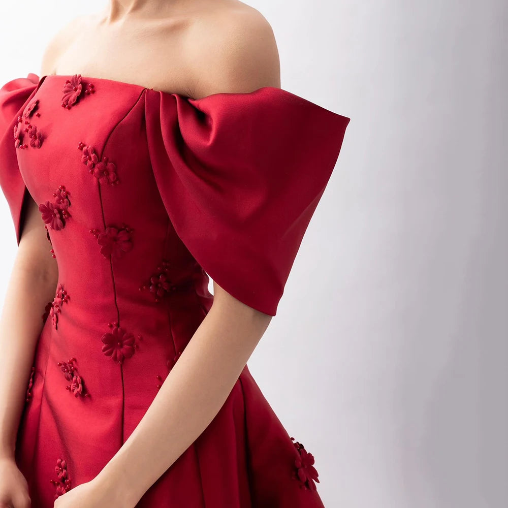 Serene Hill 2024 Saudi Arabia Elegant Off-Shoulder Wine Red A Line Ev SERENE HILL Serene Hill 2024 Saudi Arabia Elegant Off-Shoulder Wine Red A Line Ev SERENE HILL