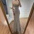 Luxury Dubai Saudi Caramel Beaded Spaghetti Strap Arabic Mermaid Evening Dress Gown for Formal Occasion LA72733 - SERENE HILL