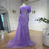 Luxury Designer Nude Crystal Mermaid Evening Dress with Overskirt LA72348 - SERENE HILL