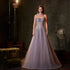 Luxury Dubai Arabic Lilac A-Line Beaded Evening Dresses Gowns for Formal Occasion LA72832 - SERENE HILL