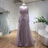 Luxury Beaded Mermaid Blue Evening Dress with Overskirt LA71653E - SERENE HILL