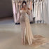 Off Shoulder Light Blue Mermaid Evening Dress with Detachable Overskirt Dubai LA72254 - SERENE HILL
