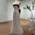 Serene Hill Arabic Beige Elegant Mermaid Sexy Beaded Evening Dresses 2025 Gowns For Women Wedding Party LA72065 - SERENE HILL