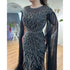 Luxury Arabic Blue Mermaid Evening Dress with Cape Sleeves LA71999 - SERENE HILL