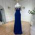 Serene Hill Arabic Blue Mermaid Elegant Appliques Luxury Dubai Evening Dresses Gowns 2025 For Women Wedding Party LA72554 - SERENE HILL