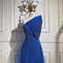Serene Hill Arabic Blue Sexy High Split Luxury Beaded Dubai Evening Dresses For Women Wedding Party 2025 LA71921 - SERENE HILL