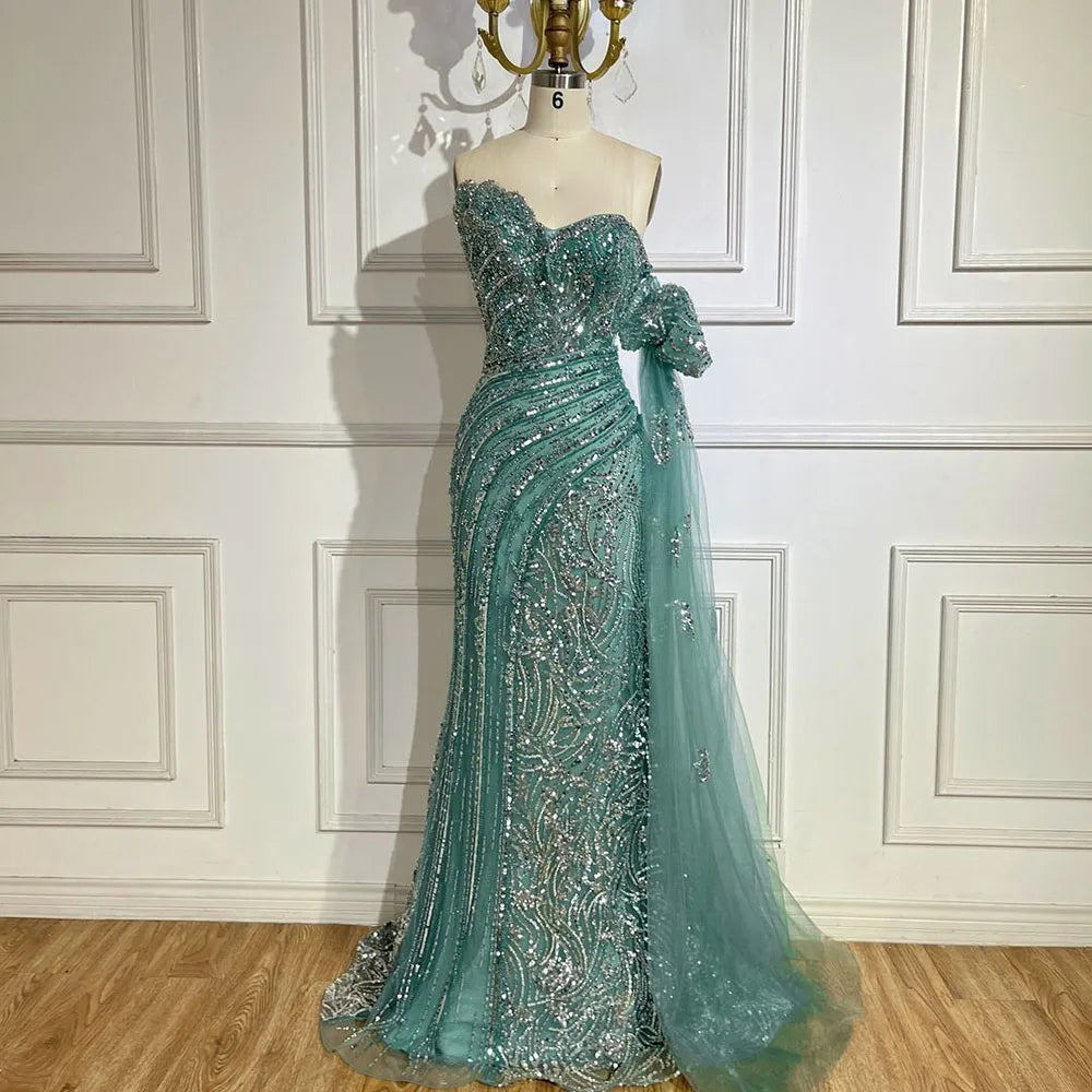 Luxury Beaded Scalloped Blue Evening Dress LA72600 SERENE HILL Luxury Beaded Scalloped Blue Evening Dress LA72600 SERENE HILL