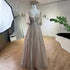 Serene Hill Arabic Caramel A Line Dubai Evening Dresses Gowns 2025 Beaded Luxury For Women Wedding Party LA72252 - SERENE HILL