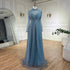 Serene Hill Arabic Nude Mermaid Beaded Tassel Evening Dresses Luxury Gowns 2025 for Women&