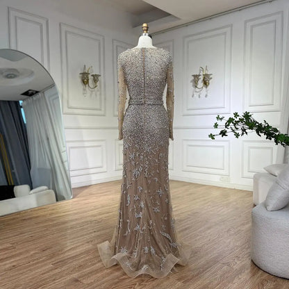 Luxury Caramel Sweetheart Mermaid Evening Dress with Beads LA72465 - SERENE HILL