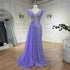 Serene Hill Arabic Dubai Lilac Mermaid With Overskirt Beaded Luxury Evening Dresses Gowns for Women Wedding Party 2025 LA72564 - SERENE HILL