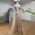 Serene Hill Arabic Dubai Nude Mermaid Luxury Evening Dresses Gowns Boat Neck Beaded Tassel For Women Wedding Party 2025 LA72260 - SERENE HILL