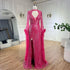 Serene Hill Arabic Luxury Fuchsia Evening Dress with Cape Sleeves LA72597 - SERENE HILL