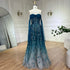 Luxury Arabic Green A-Line Elegant Long Evening Dress LA72520 - SERENE HILL