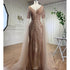 Serene Hill Arabic Green Mermaid Elegant Beaded Evening Dresses With Cape Sleeves Gowns For Women Wedding Party 2025 LA72131 - SERENE HILL