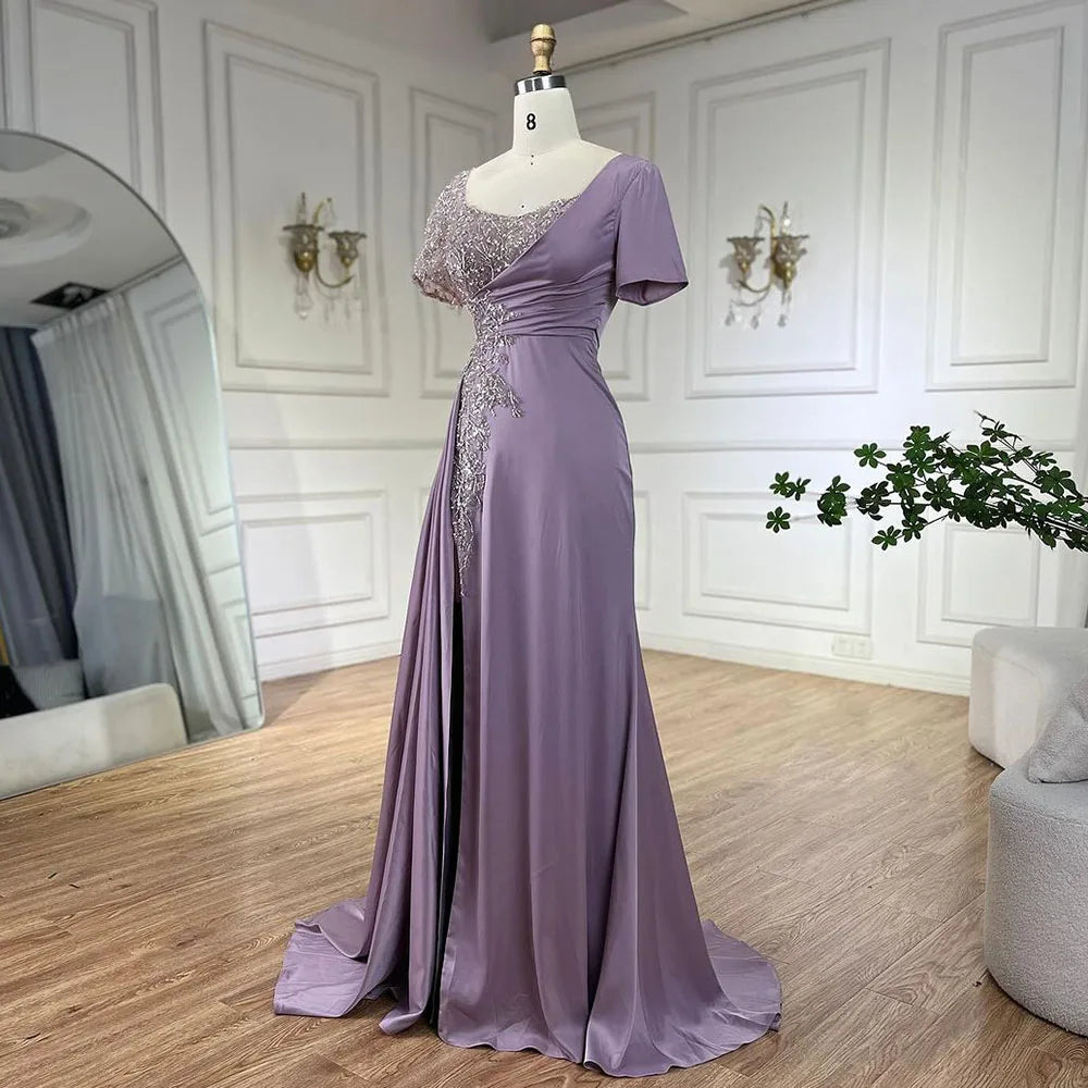lilac mermaid bridesmaid dress Wedtrend Women Light Blue Prom Dress Mermaid Sweetheart Corset Long Party  Dresses With Slit – WEDTREND