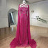 Luxury Aqua Lilac Mermaid Evening Dress with Cape Sleeves LA71905 - SERENE HILL