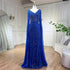 Serene Hill Arabic Mermaid Blue Beaded Elegant Cape Sleeves Luxury Evening Dress Gown For Women Wedding Party 2025 LA71493A - SERENE HILL
