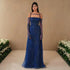 Serene Hill Arabic Navy Blue A-Line Spaghetti Strap Beaded Long Evening Dresses for Women Elegant Party 2025 LA72469 - SERENE HILL