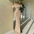 Luxury Nude Arabic One Shoulder Beaded Mermaid Evening Dress LA72318B - SERENE HILL