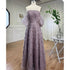 Elegant Dubai Pink Evening Dress with Puff Sleeves LA72130 - SERENE HILL
