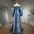 Serene Hill Arabic Purple Mermaid Satin With Jacket Beaded Evening Dresses Gowns 2025 For Women Wedding Party LA71897 - SERENE HILL