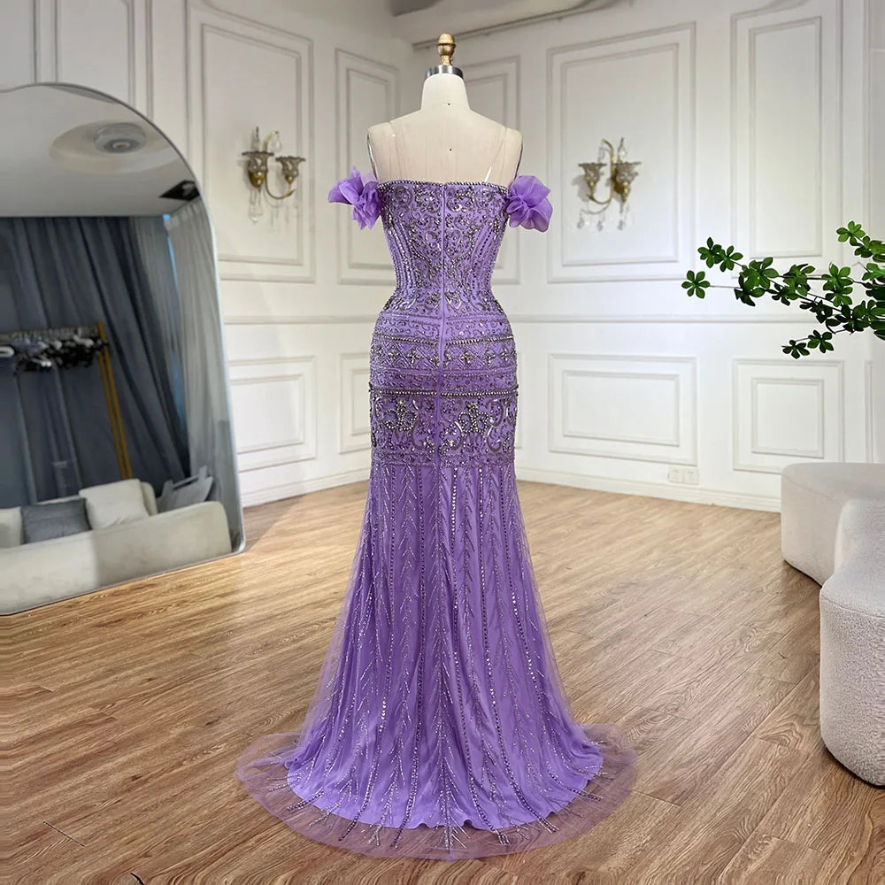Caramel Beaded Evening Dress with Detachable Overskirt LA72603 - SERENE HILL
