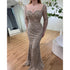 Serene Hill Arabic Turquoise Elegant Mermaid High Split Beaded Evening Dresses Gowns 2025 For Women Wedding Party LA72093 - SERENE HILL